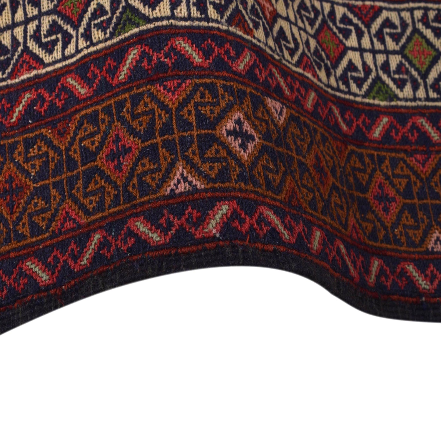 Maliki Kilim Area Rug Handmade Multi Geometric 4x6 ft
