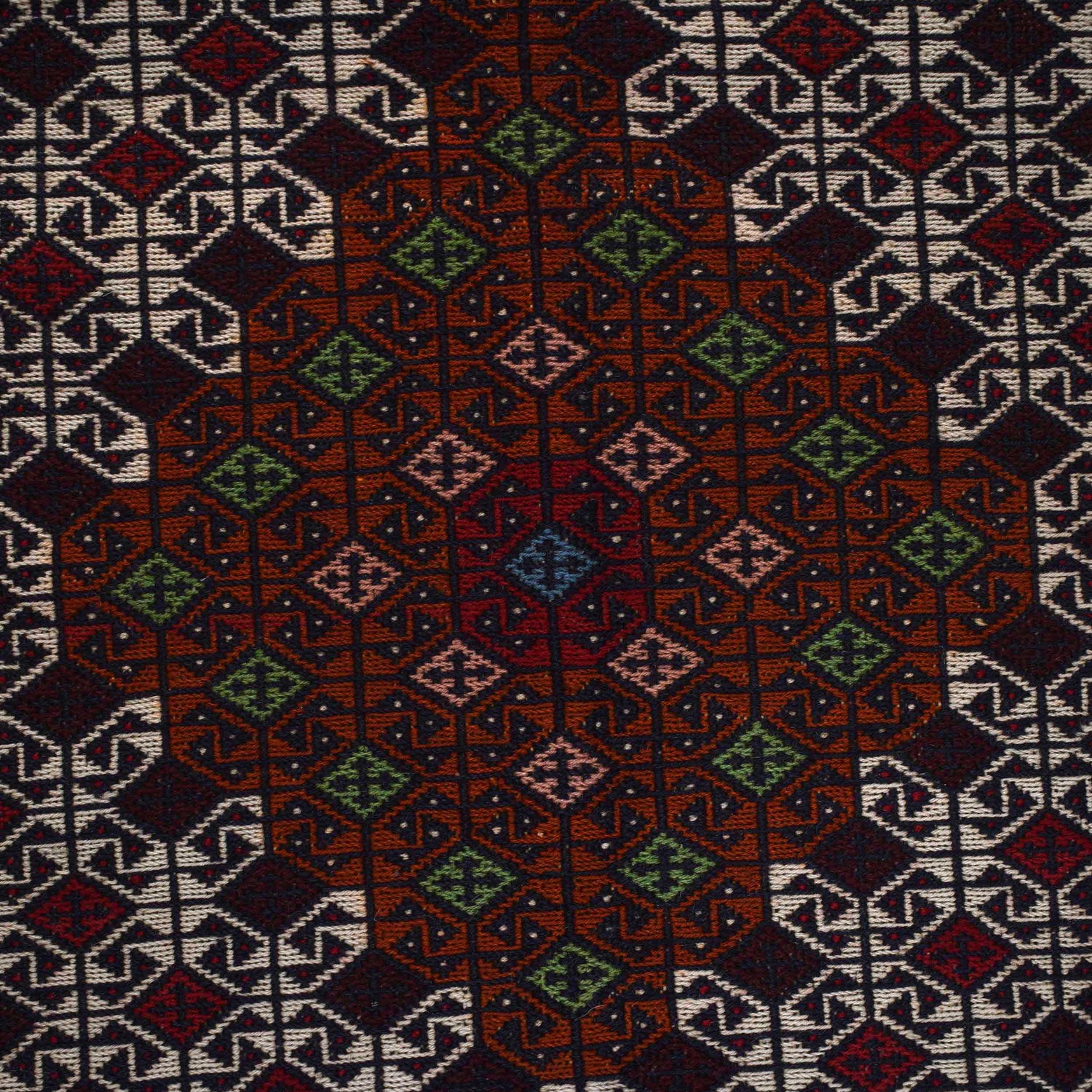 Maliki Kilim Area Rug Handmade Multi Geometric 3x5 ft