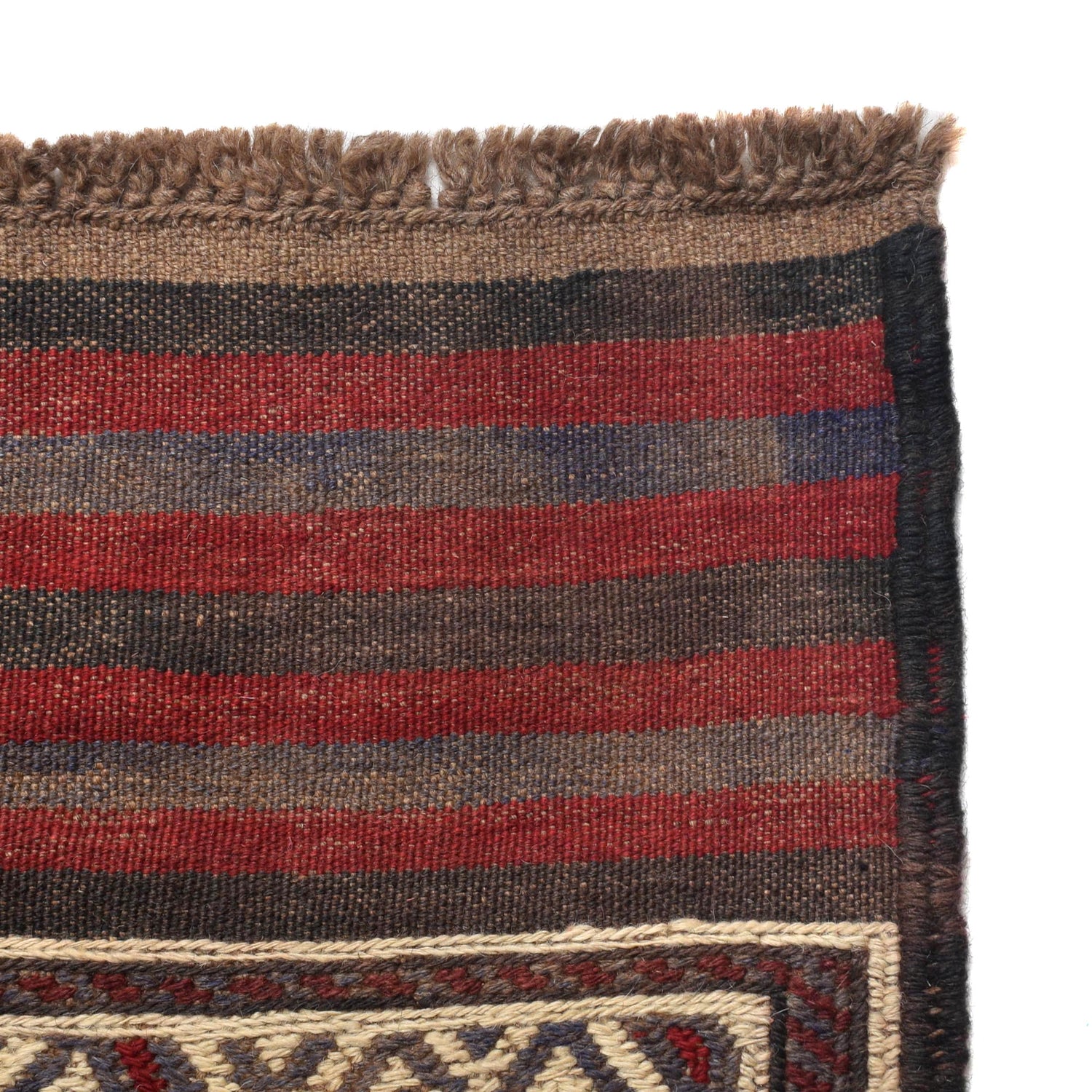 Saghari Kilim Area Rug Handmade Beige Floral 7x10 ft