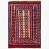 Saghari Kilim Area Rug Handmade Beige Floral 4x6 ft