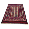 Saghari Kilim Area Rug Handmade Beige Floral 4x6 ft
