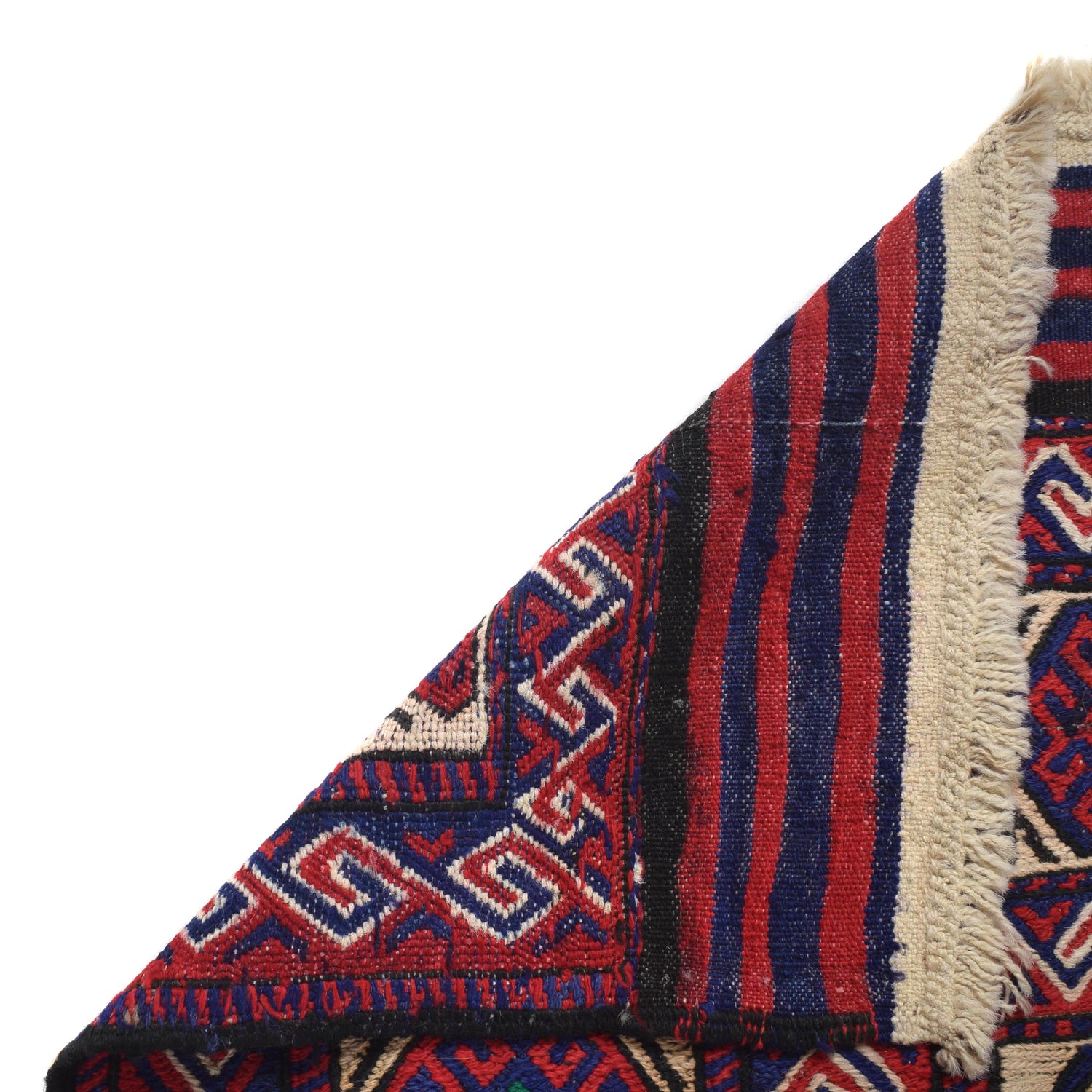 Saghari Kilim Area Rug Handmade Beige Floral 4x6 ft
