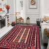 Saghari Kilim Area Rug Handmade Beige Floral 4x6 ft