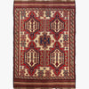 Saghari Kilim Area Rug Handmade Beige Floral 4x6 ft