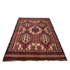 Saghari Kilim Area Rug Handmade Beige Floral 4x6 ft