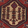 Saghari Kilim Area Rug Handmade Beige Floral 4x6 ft