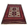 Saghari Kilim Area Rug Handmade Beige Floral 4x6 ft