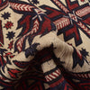 Saghari Kilim Area Rug Handmade Beige Floral 4x6 ft