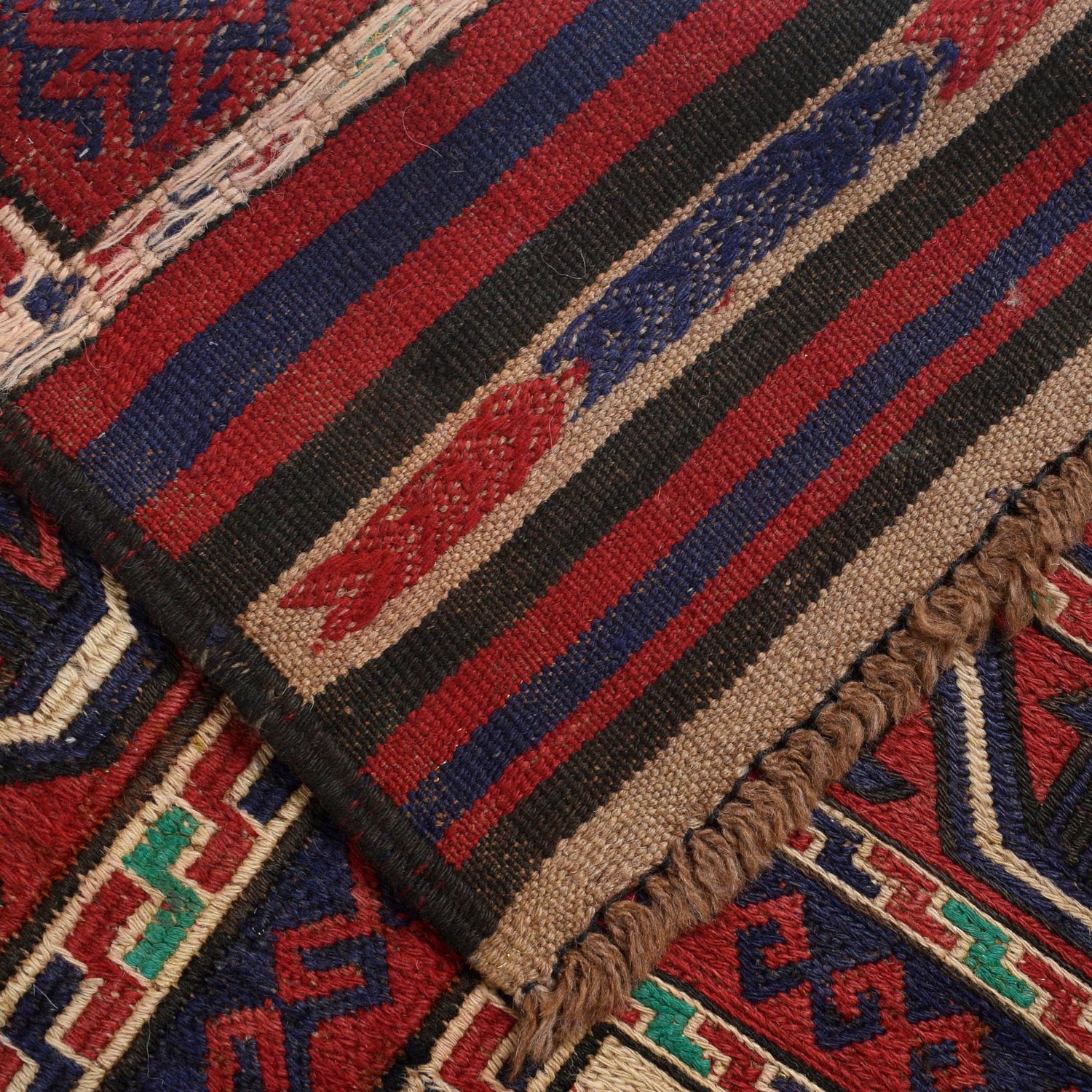 Saghari Kilim Area Rug Handmade Multi Floral 4x7 ft