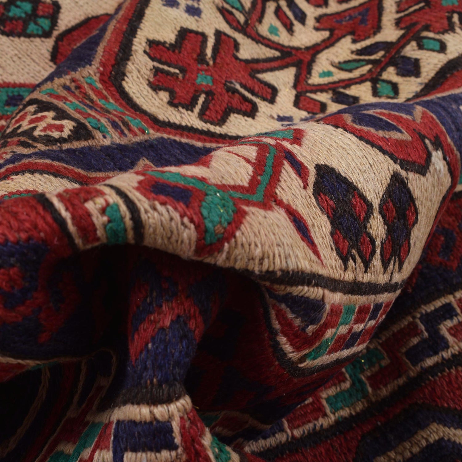 Saghari Kilim Area Rug Handmade Multi Floral 4x7 ft