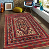 Saghari Kilim Area Rug Handmade Multi Floral 4x7 ft