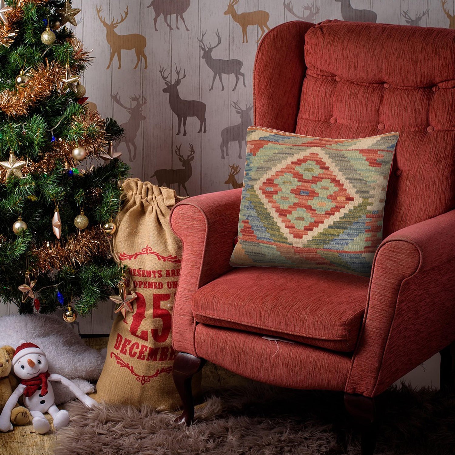 Handmade Kilim Cushion Cover Multi