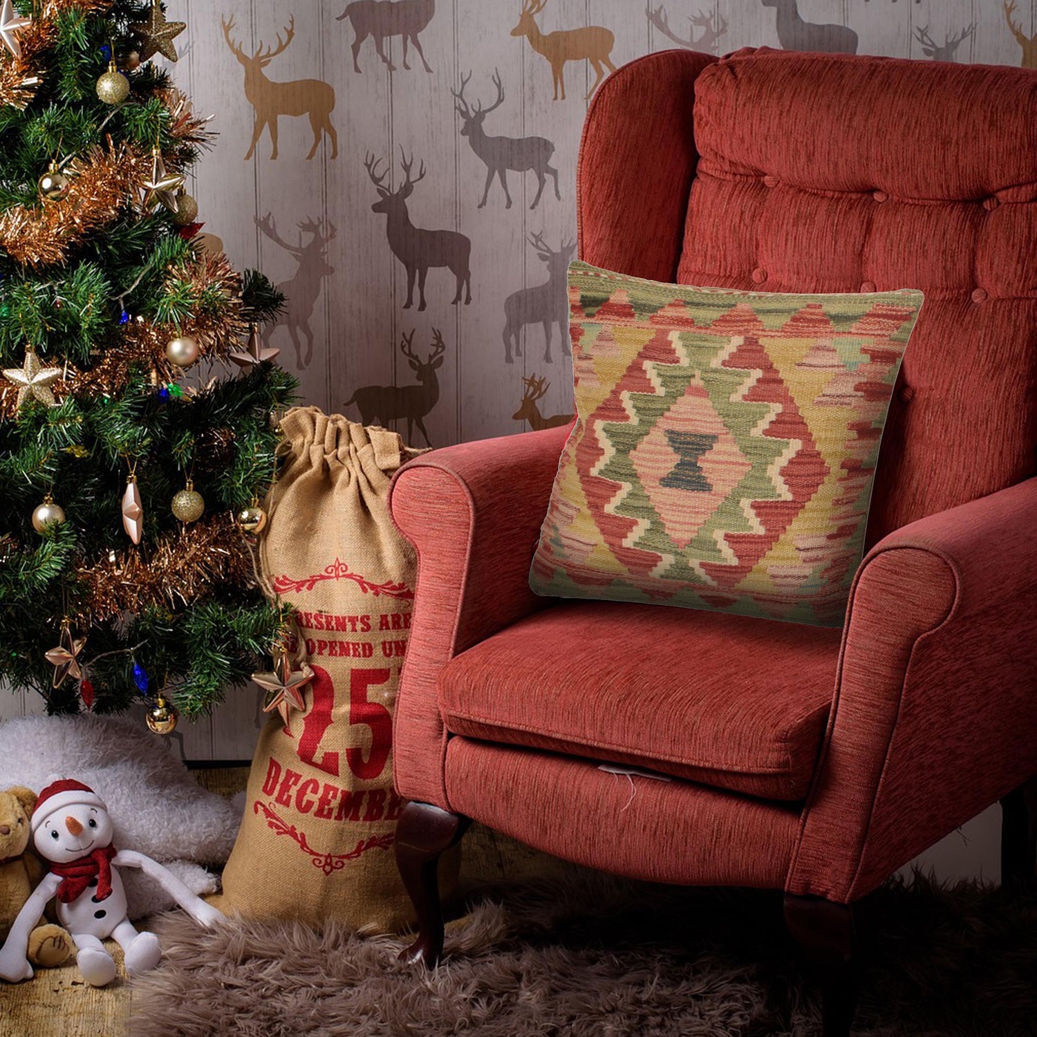 Handmade Kilim Cushion Cover Multi