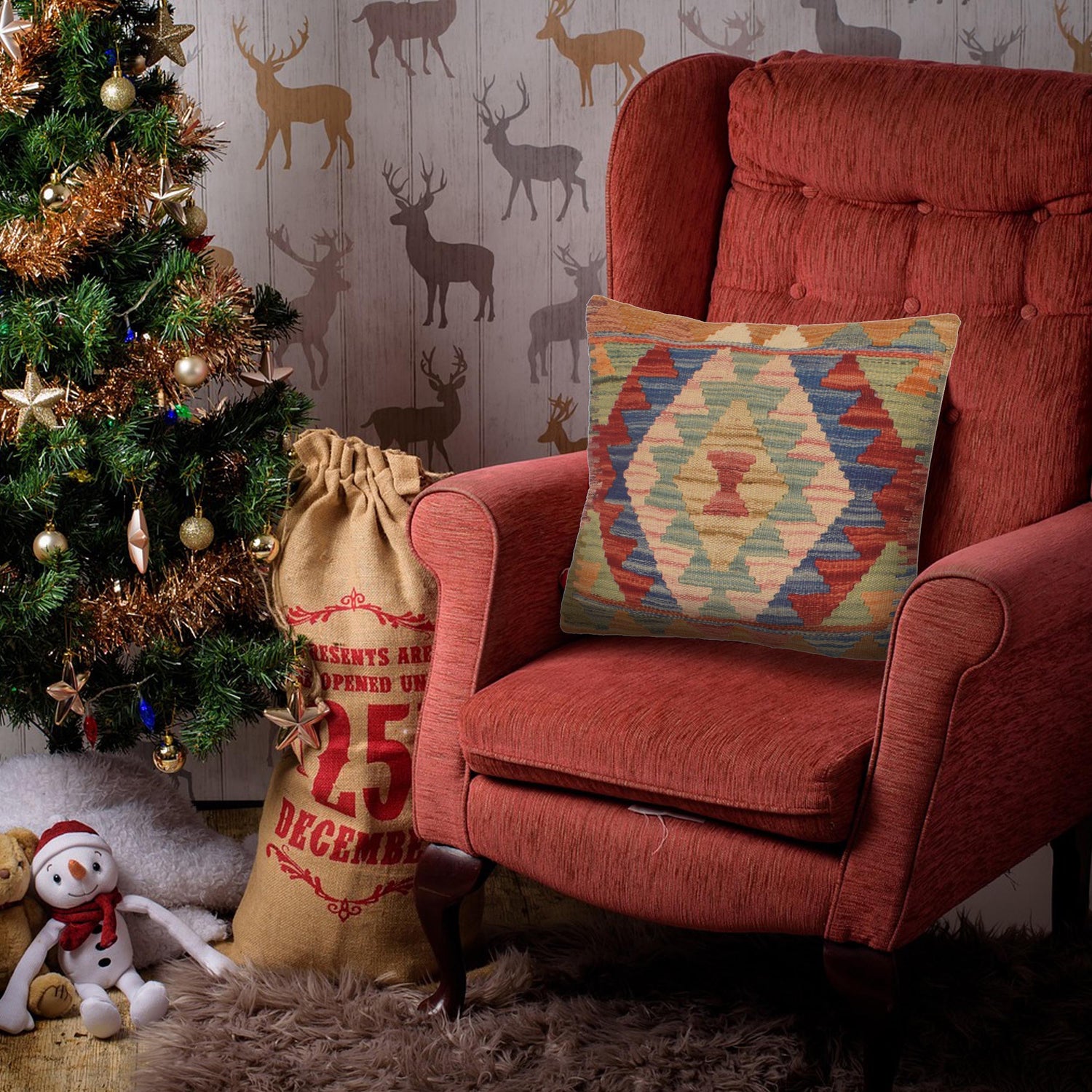 Handmade Kilim Cushion Cover Multi