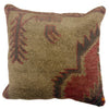 Cushion Cover Handmade Brown Floral 1x1 ft