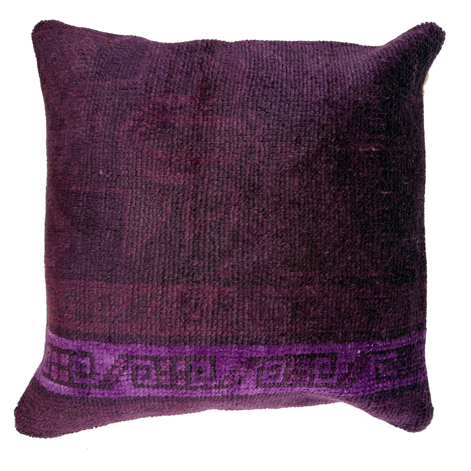 Cushion Cover Handmade Purple Floral 1x1 ft