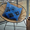 Cushion Cover Handmade Blue Floral 1x1 ft