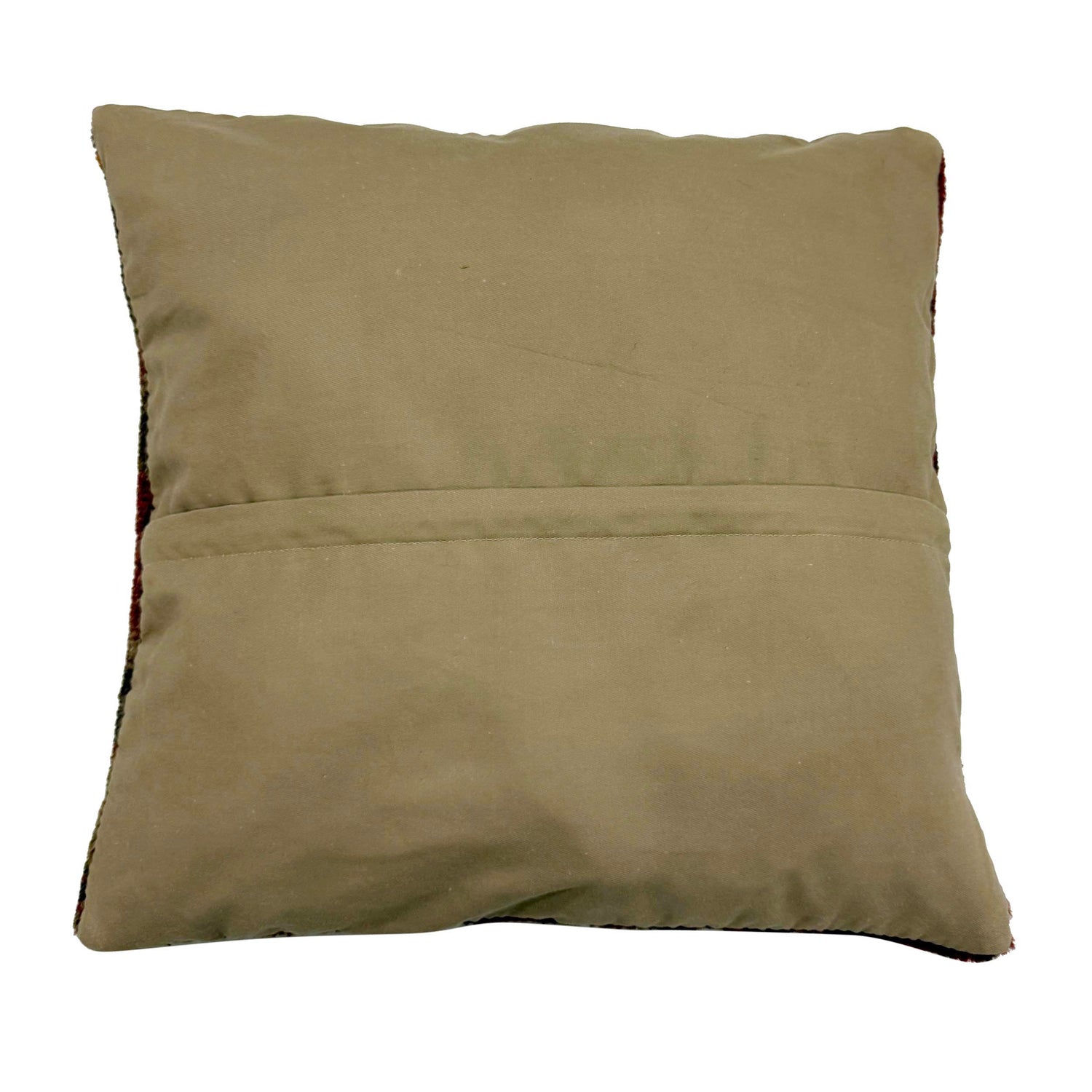 Cushion Cover Handmade Brown Floral 1x1 ft