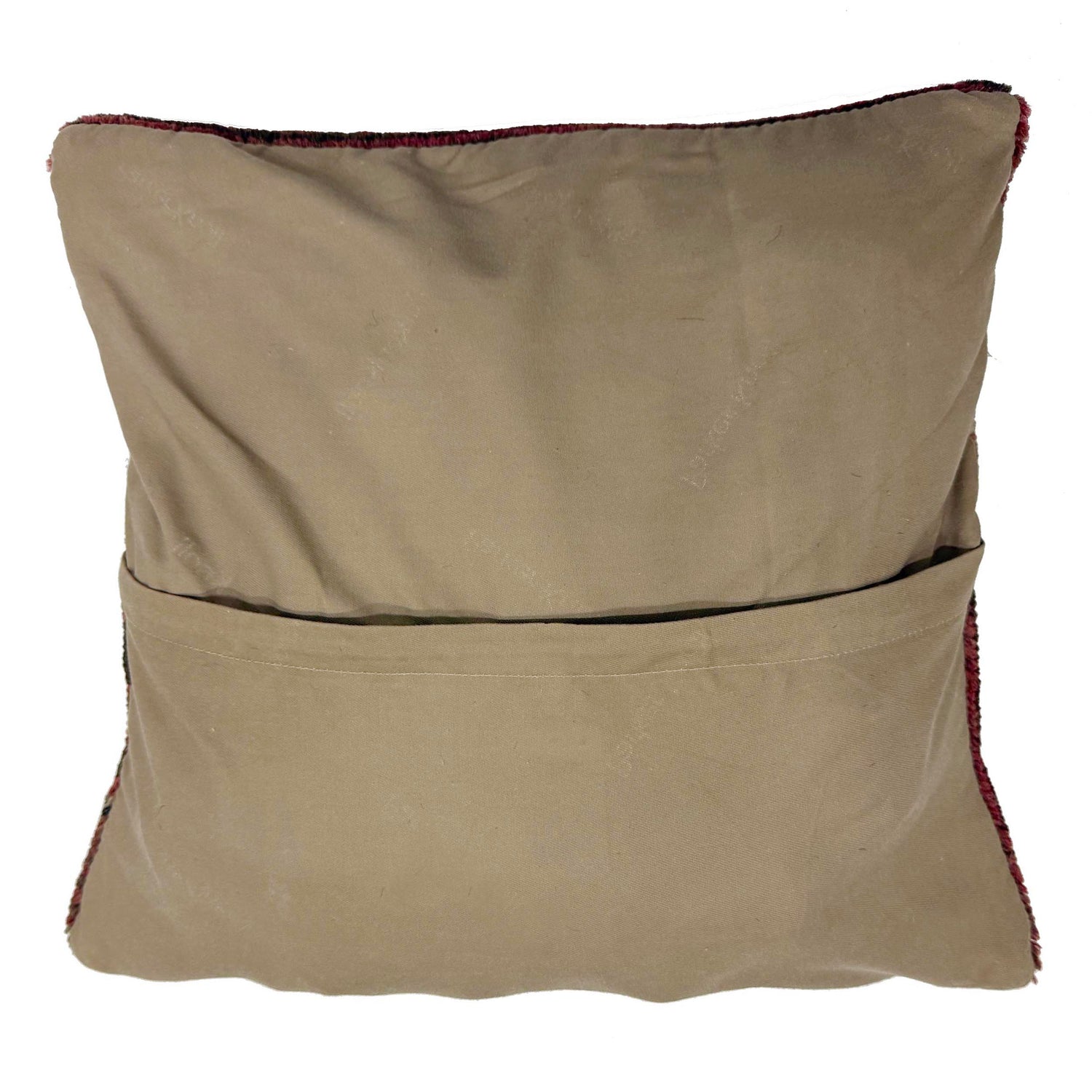Cushion Cover Handmade Brown Floral 1x1 ft