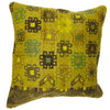 Cushion Cover Handmade Yellow Floral 1x1 ft