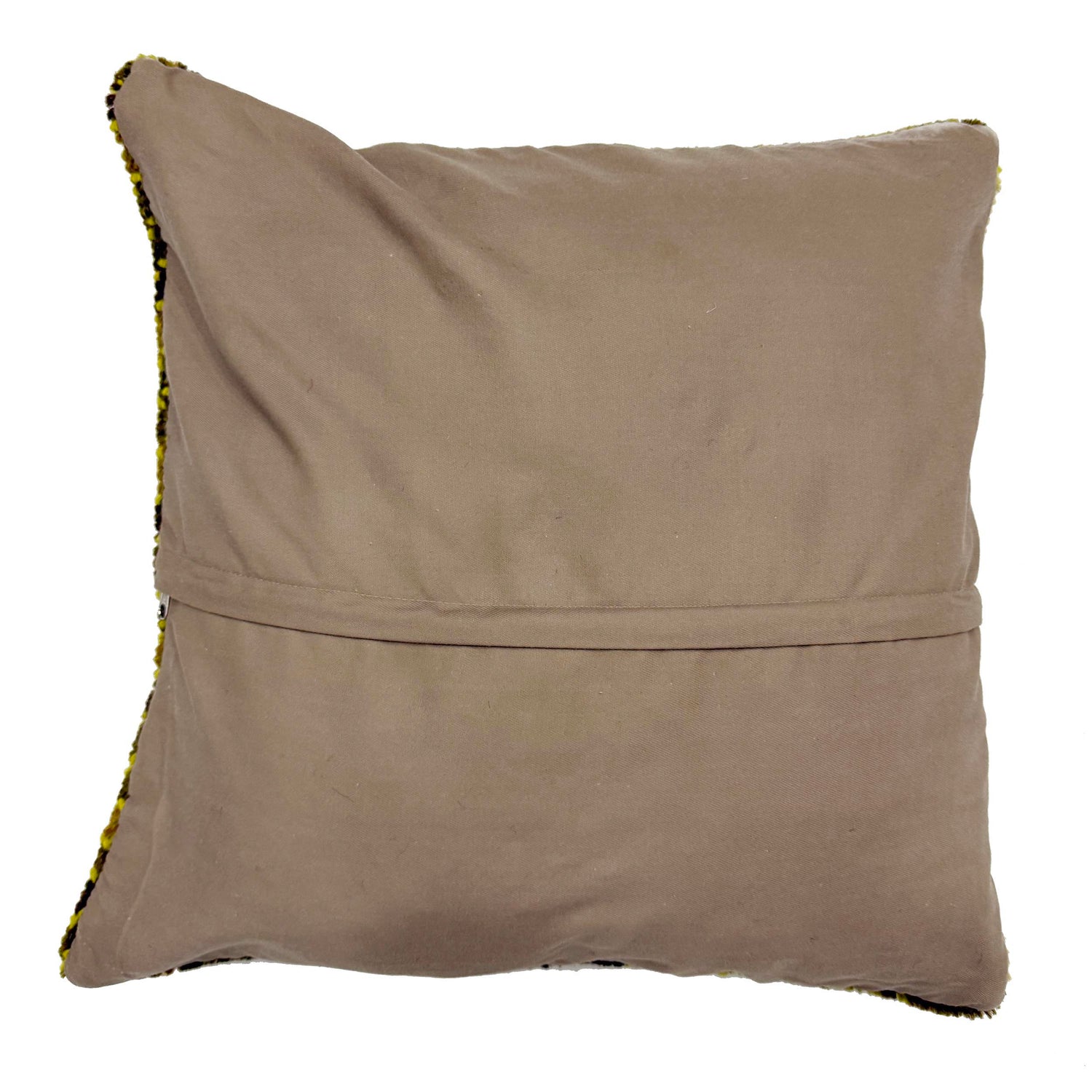 Cushion Cover Handmade Yellow Floral 1x1 ft