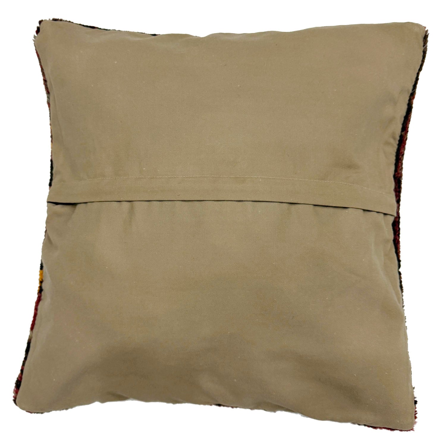 Cushion Cover Handmade Brown Floral 1x1 ft