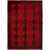Baluchi Rug Handmade Deep Red Geometric 7x10 ft