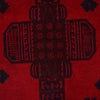 Baluchi Rug Handmade Deep Red Geometric 7x10 ft
