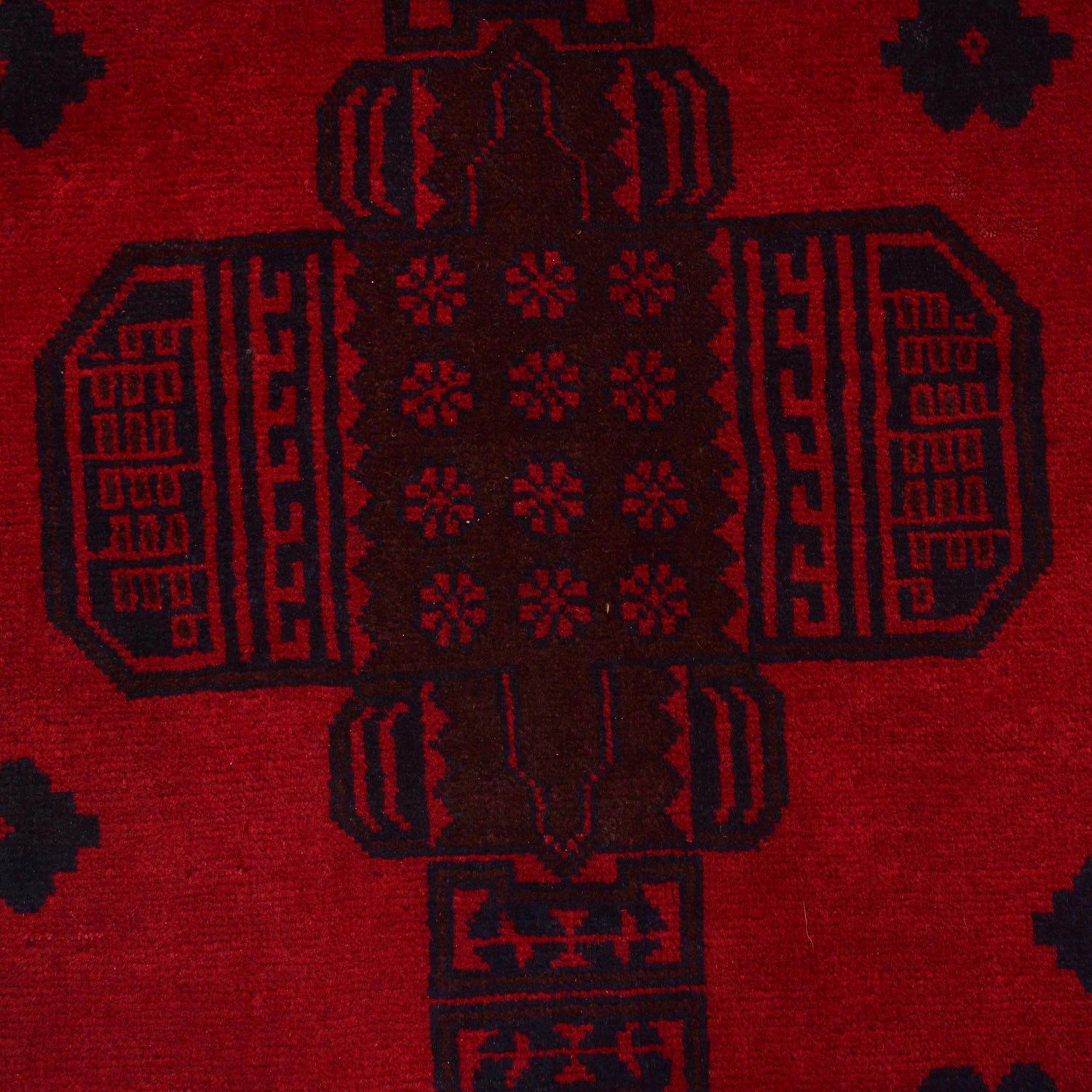 Baluchi Rug Handmade Deep Red Geometric 7x10 ft