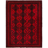 Baluchi Rug Handmade Deep Red Geometric 7x10 ft