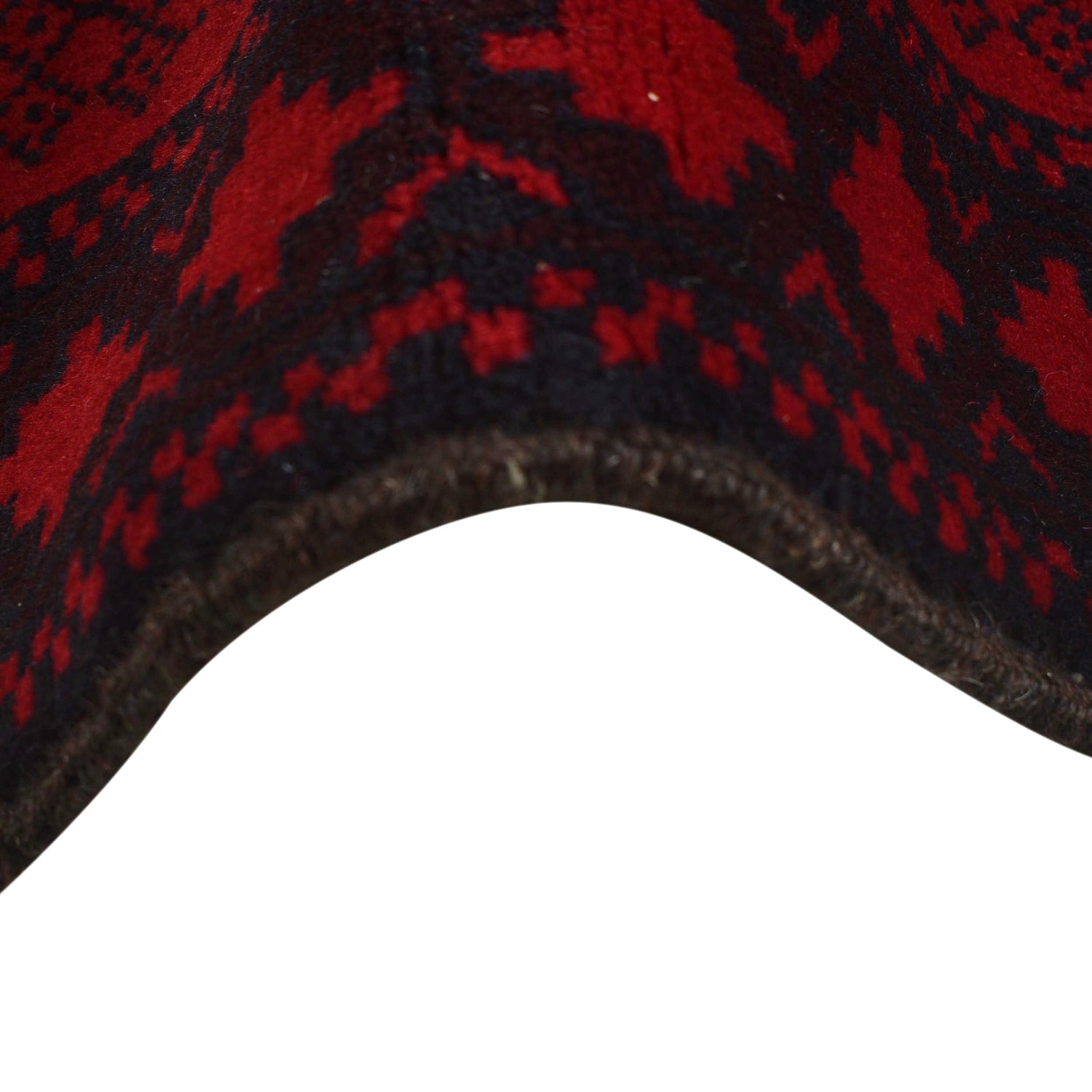 Baluchi Rug Handmade Deep Red Geometric 7x10 ft