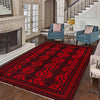 Baluchi Rug Handmade Deep Red Geometric 7x10 ft