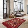 Saghari Kilim Area Rug Handmade Beige Floral 3x5 ft