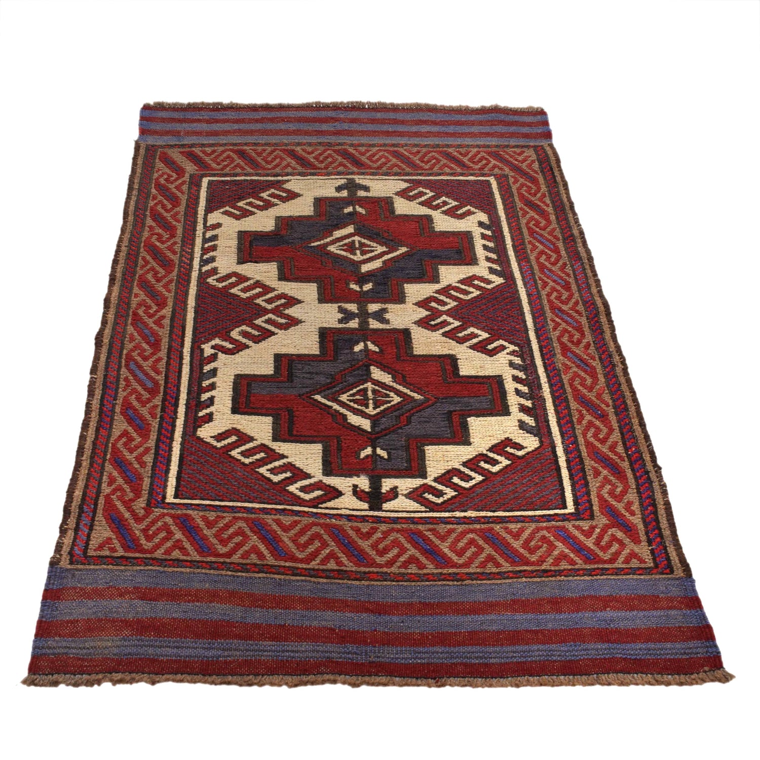 Saghari Kilim Area Rug Handmade Multi Floral 3x5 ft