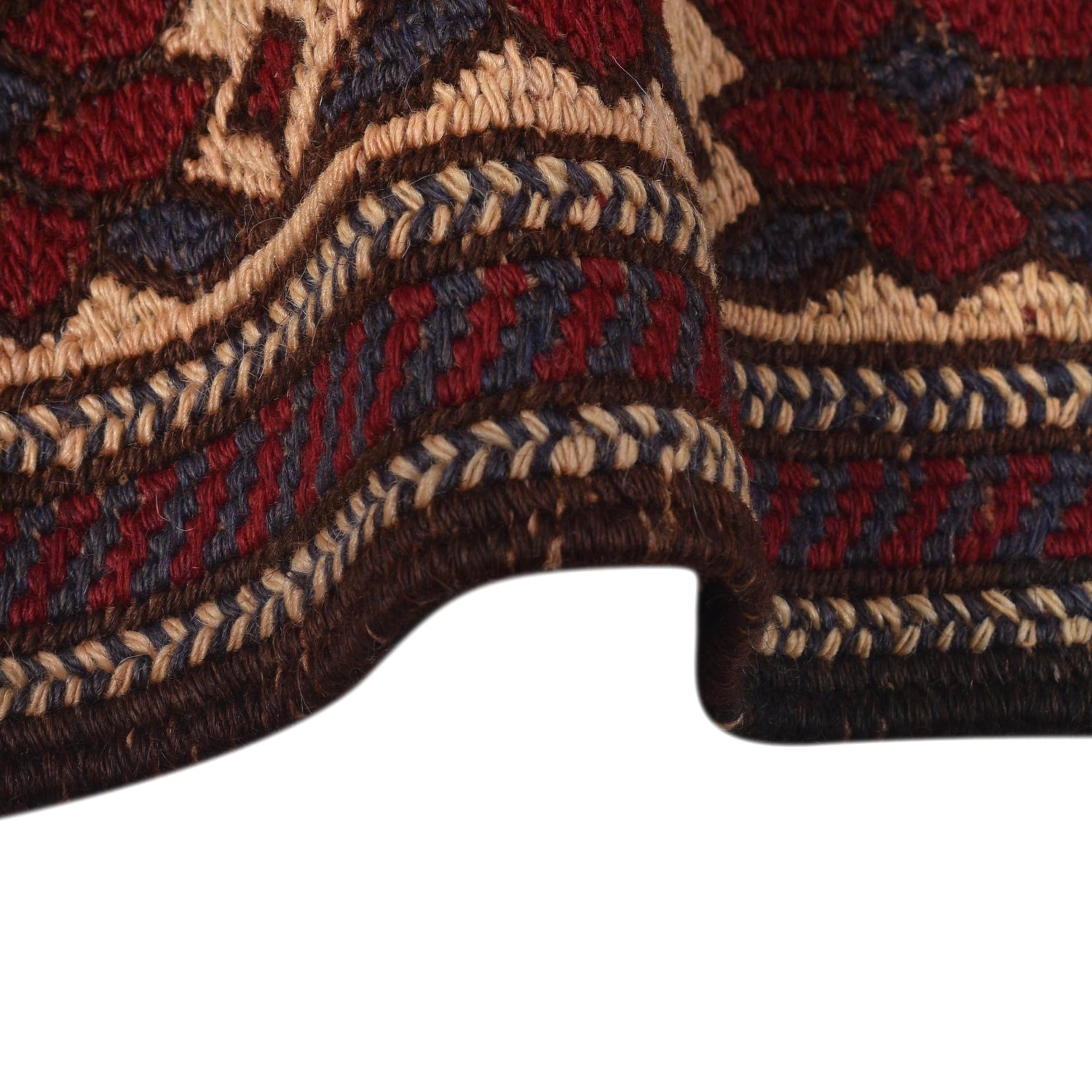 Saghari Kilim Area Rug Handmade Beige Floral 3x5 ft