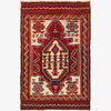 Saghari Kilim Area Rug Handmade Beige Floral 2x4 ft