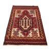 Saghari Kilim Area Rug Handmade Beige Floral 2x4 ft
