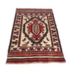 Saghari Kilim Area Rug Handmade Beige Floral 3x5 ft