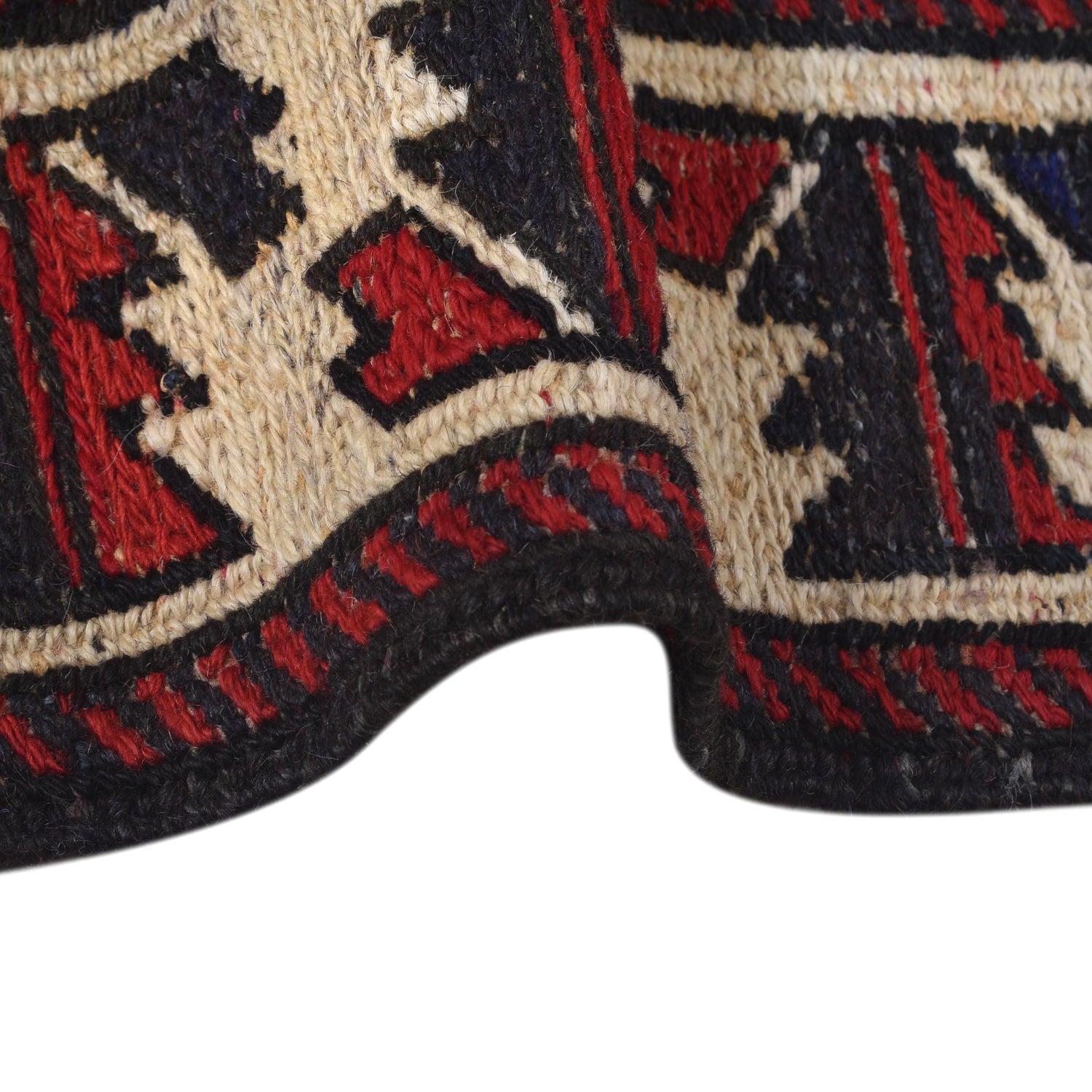 Saghari Kilim Area Rug Handmade Beige Floral 3x5 ft