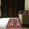 Saghari Kilim Area Rug Handmade Beige Floral 3x5 ft