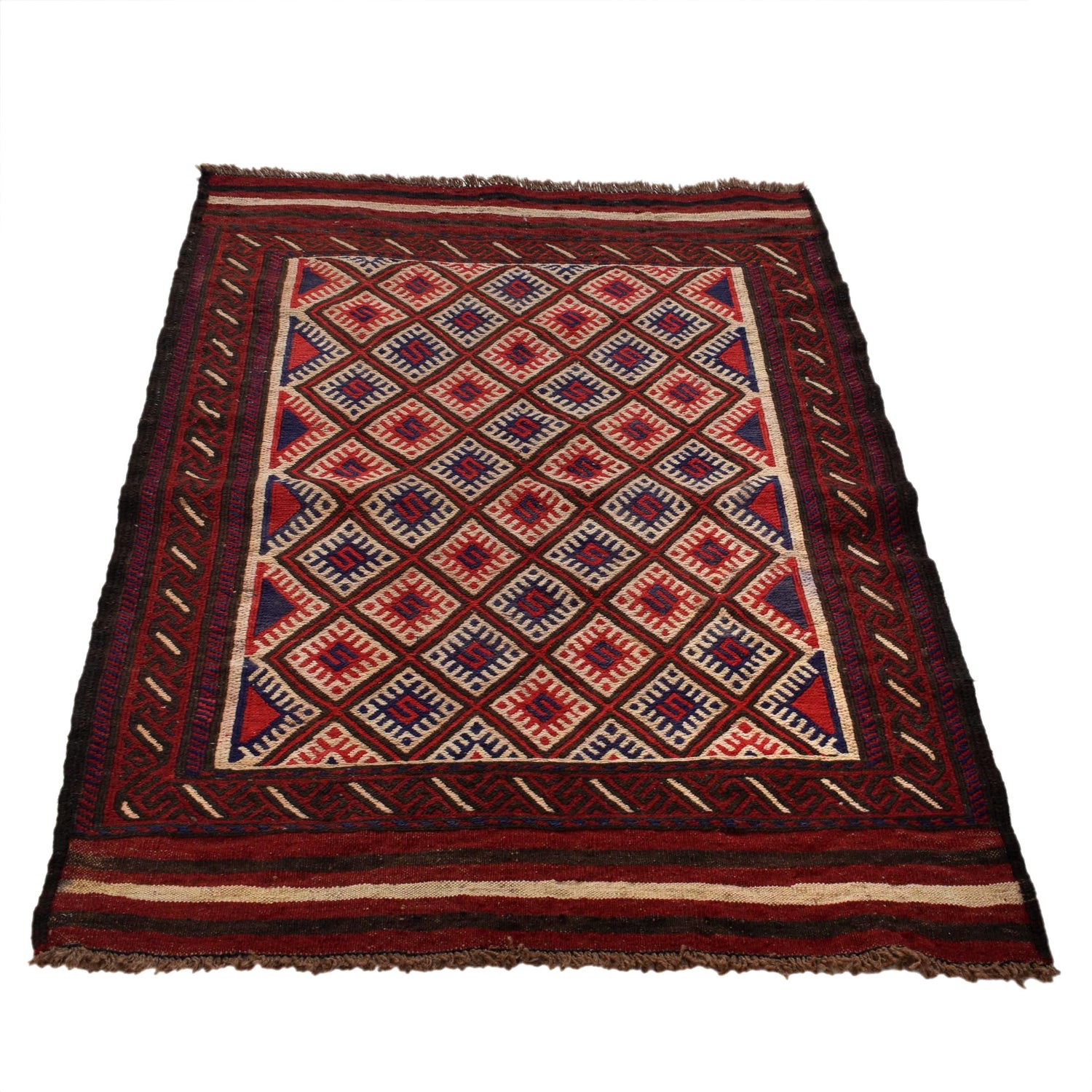 Saghari Kilim Area Rug Handmade Multi Floral 3x5 ft