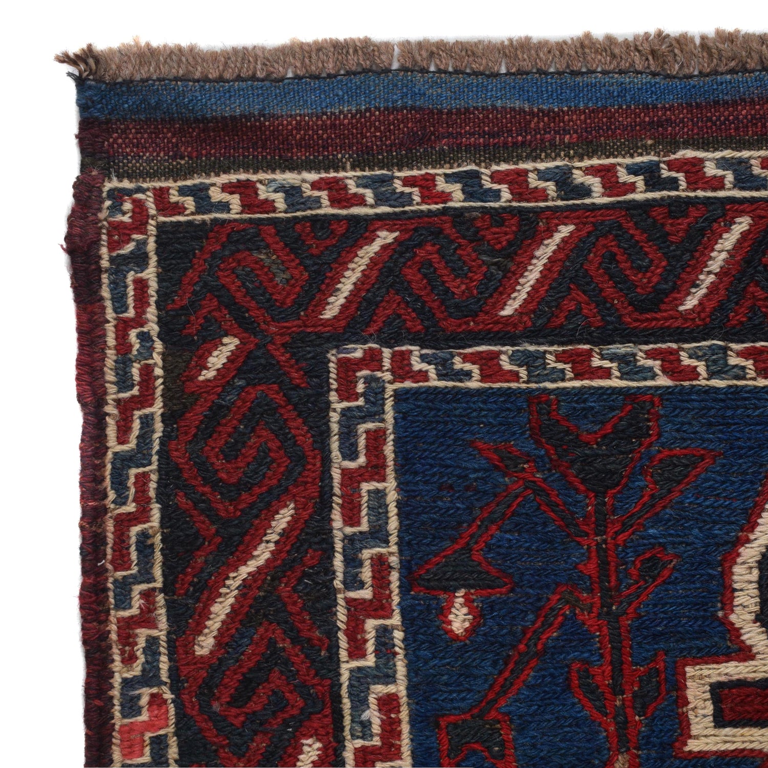 Saghari Kilim Area Rug Handmade Multi Floral 2x4 ft