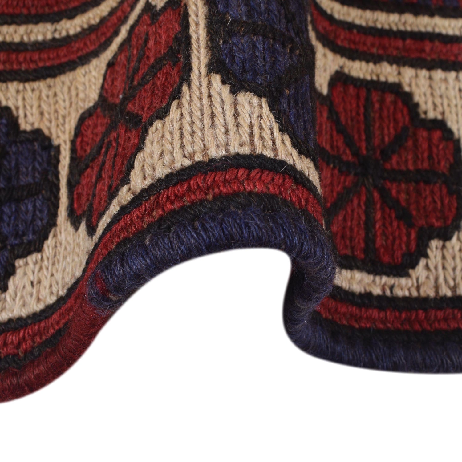 Saghari Kilim Area Rug Handmade Beige Floral 3x5 ft