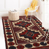 Saghari Kilim Area Rug Handmade Beige Floral 3x5 ft
