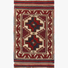 Saghari Kilim Area Rug Handmade Beige Floral 2x4 ft