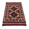 Saghari Kilim Area Rug Handmade Beige Floral 2x4 ft
