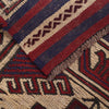 Saghari Kilim Area Rug Handmade Beige Floral 2x4 ft