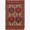 Saghari Kilim Area Rug Handmade Beige Floral 2x4 ft