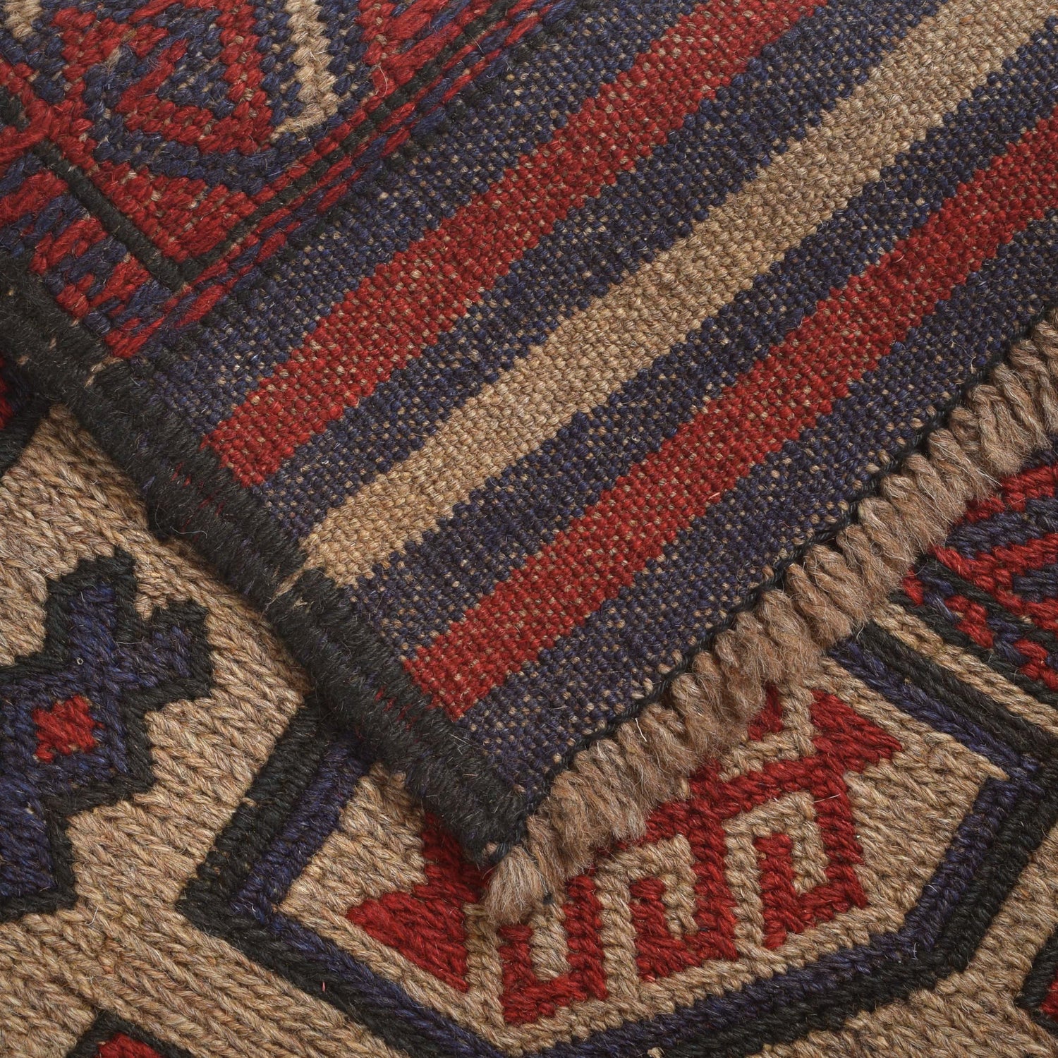 Saghari Kilim Area Rug Handmade Beige Floral 3x5 ft