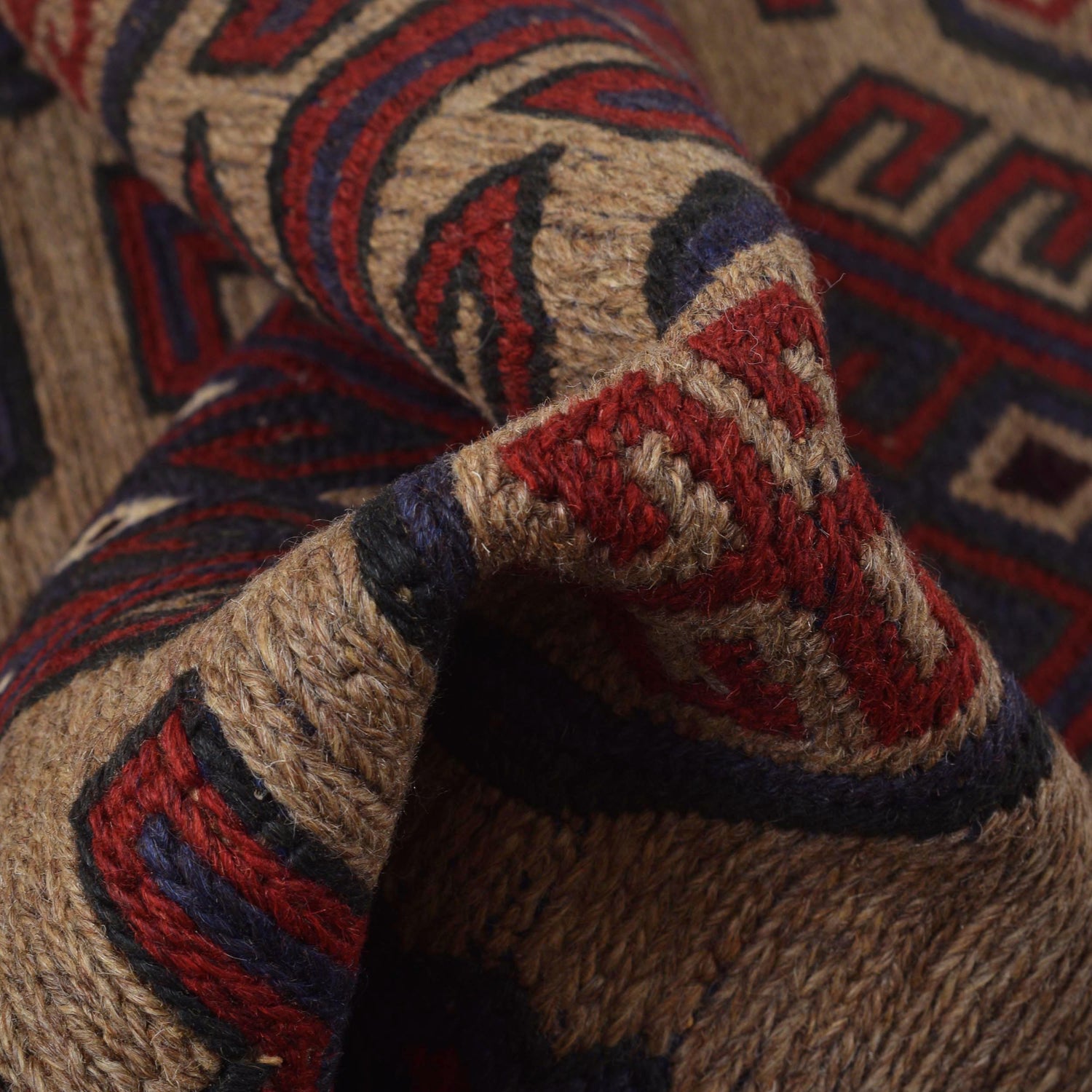 Saghari Kilim Area Rug Handmade Beige Floral 3x5 ft